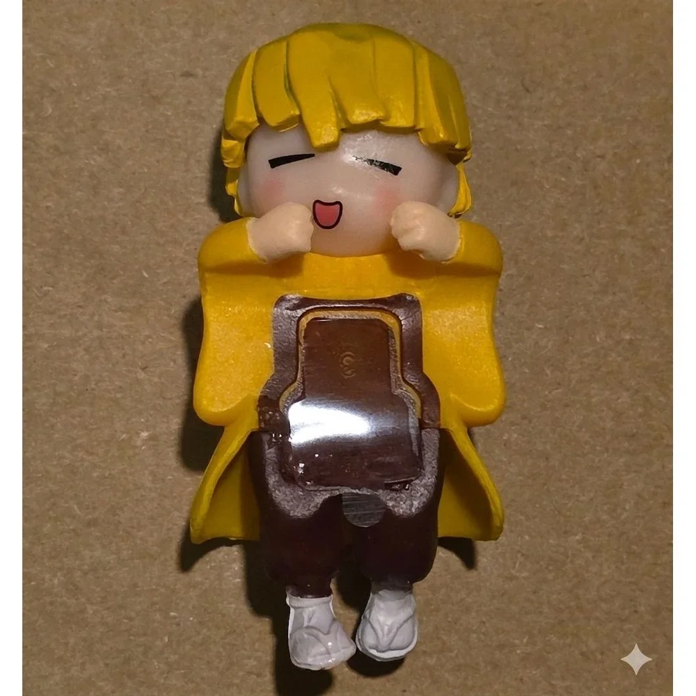 Demon Slayer Zenitsu Agatsuma Phone Buddy Monitor Buddy Phone Peeker Figurine